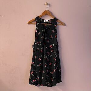 Show Me Your MuMu Rancho Mirage Black Cherry Print Mini Dress Size S NWT